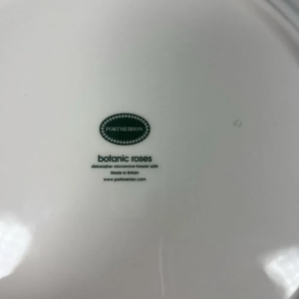 Portmeirion Botanic Roses Teasing Georgia 8.5” Salad Plate Yellow Roses Floral